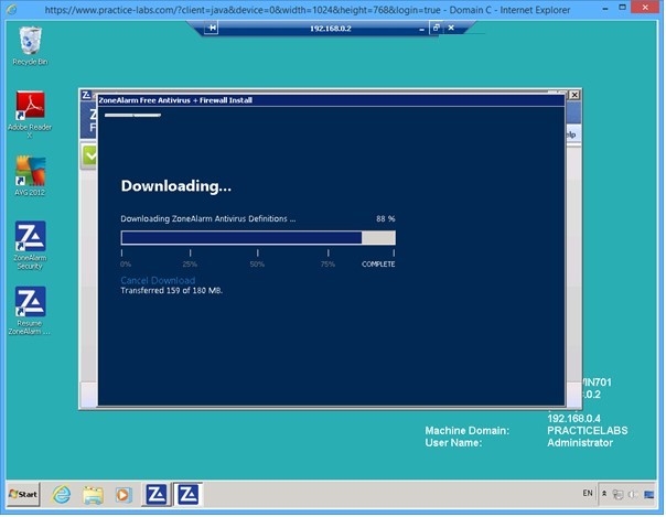 Practice Labs screenshot.